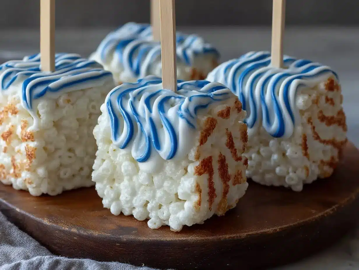 R2-D2 Rice Krispie Treat Pops preparation steps