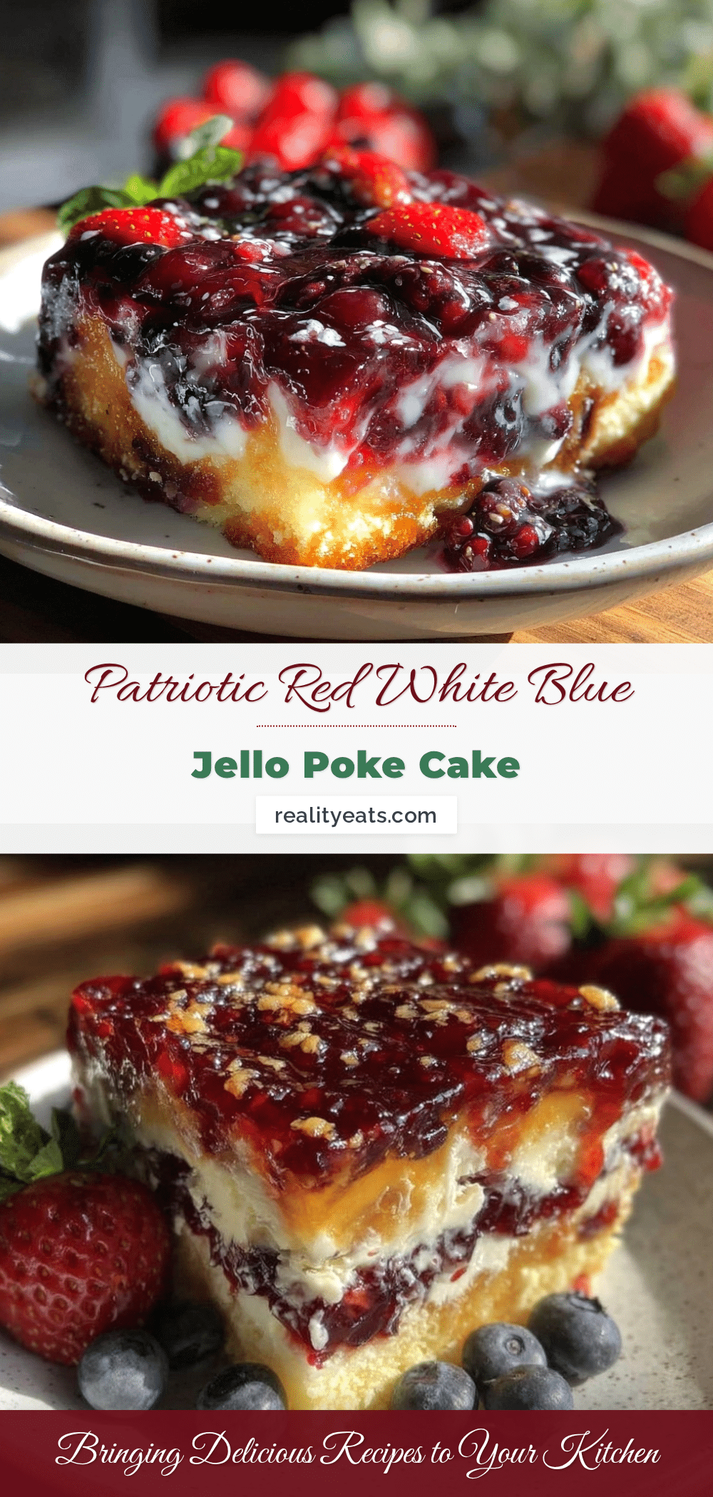 red white blue layered jello poke cake recipe