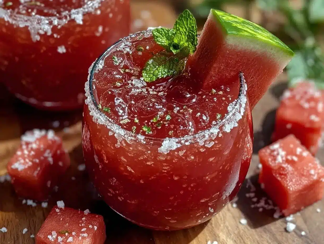 refreshing virgin watermelon margarita mocktail preparation steps