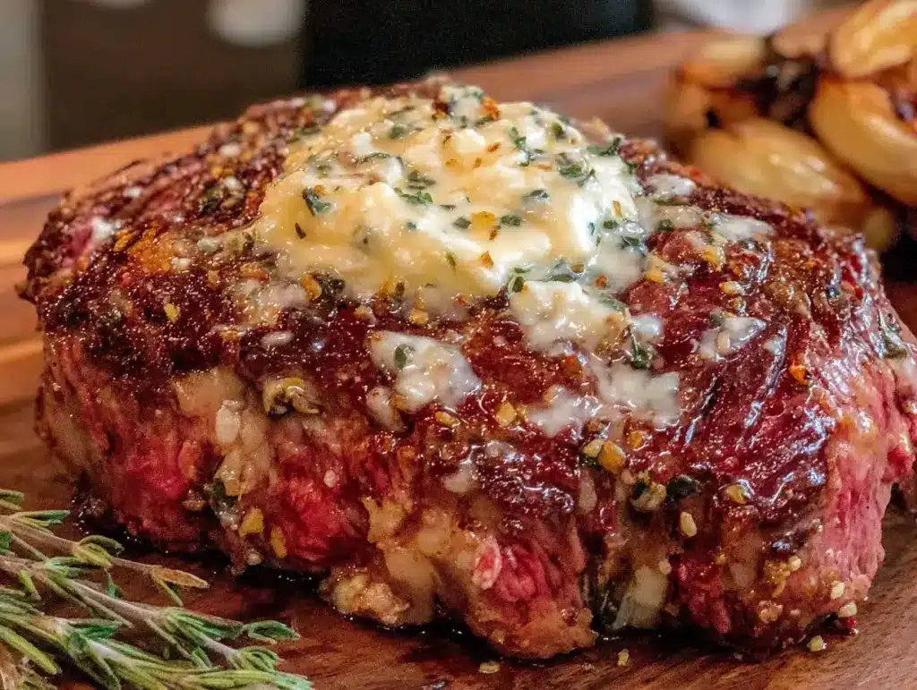 reverse seared ribeye - featured image