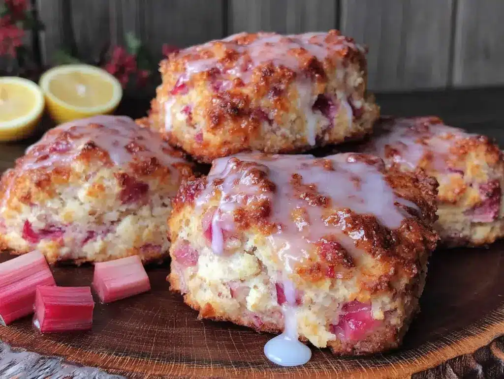 rhubarb ginger scones - featured image