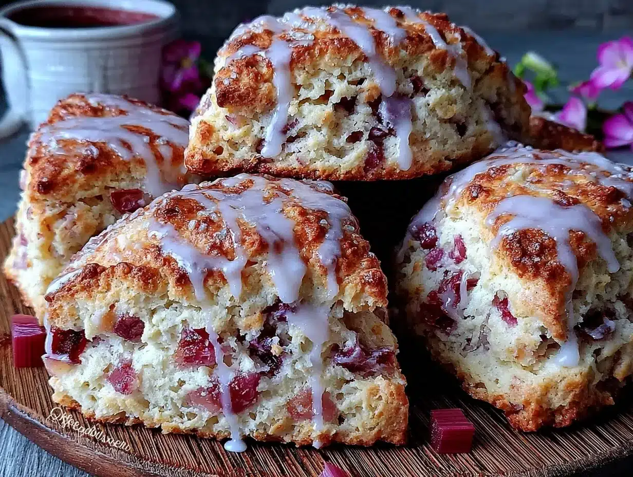 rhubarb ginger scones preparation steps