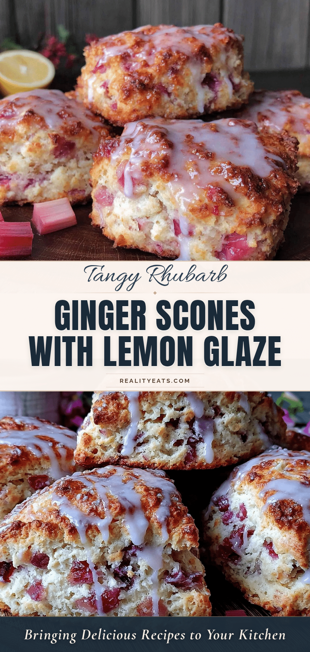 rhubarb ginger scones recipe