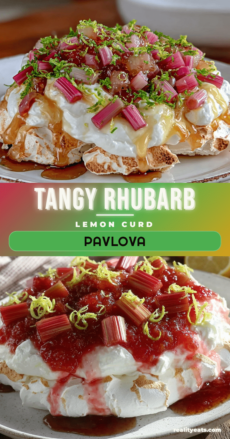 rhubarb lemon curd pavlova recipe