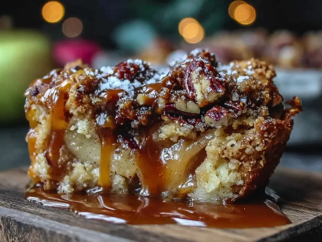 salted caramel apple dump cake - featured image