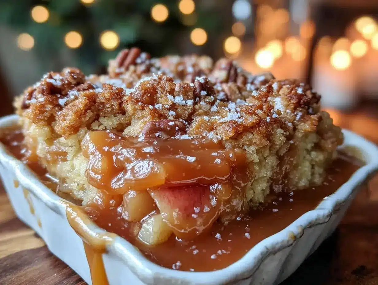 salted caramel apple dump cake preparation steps