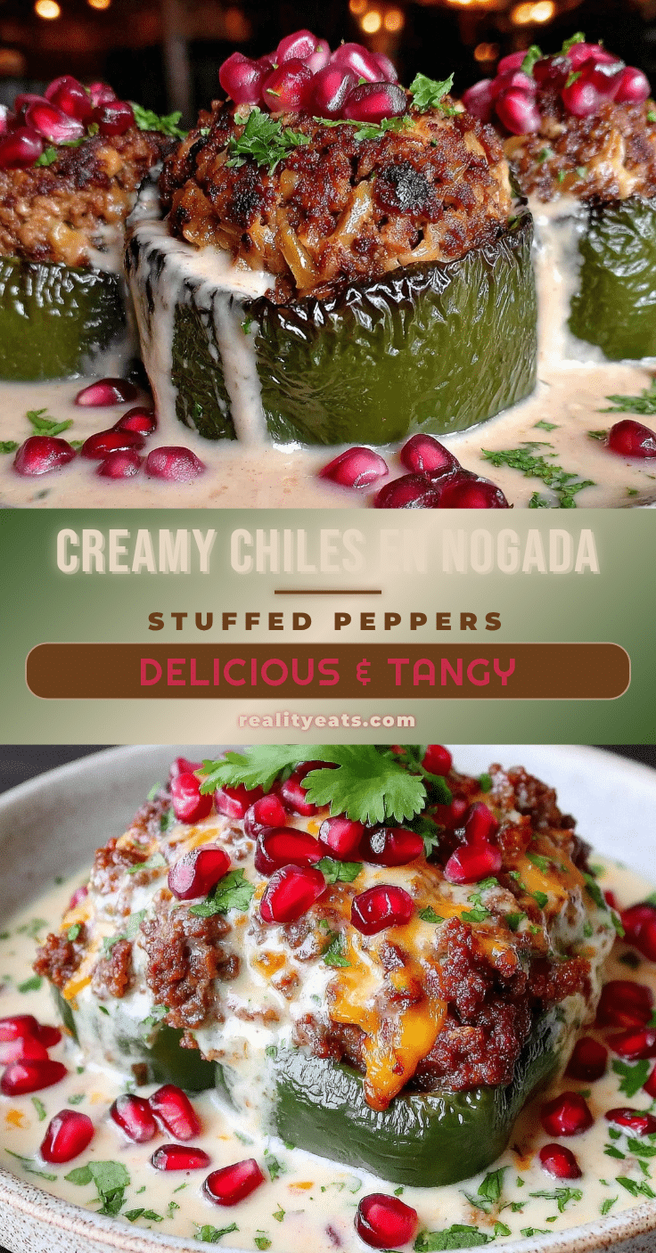 Savory Creamy Chiles en Nogada Style Stuffed Pepper recipe