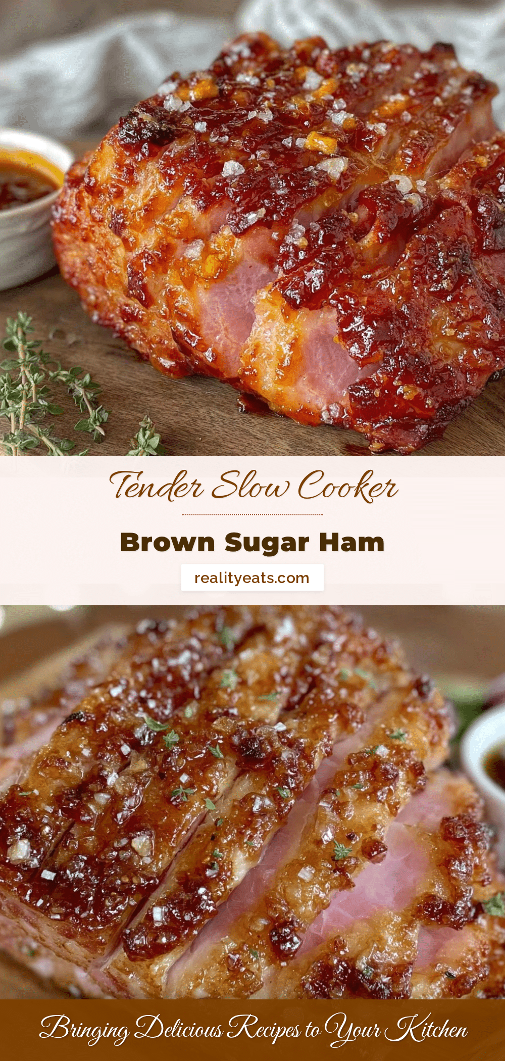 slow cooker brown sugar glazed ham recipe