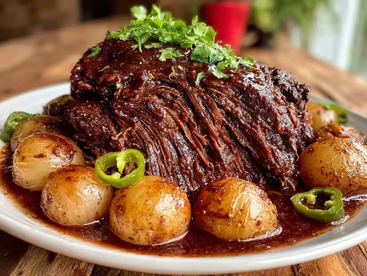 slow cooker Mississippi pot roast recipe preparation steps
