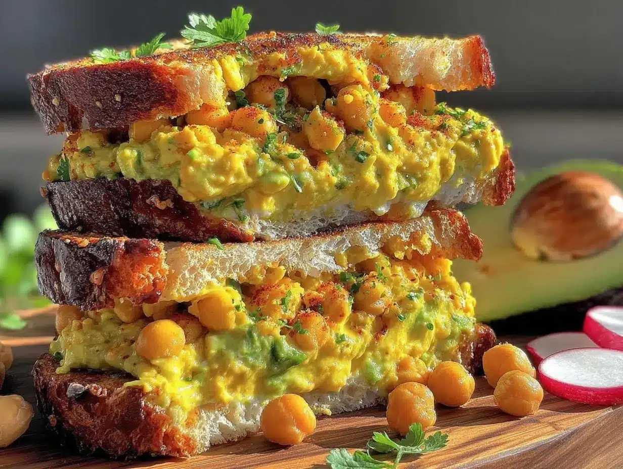 smashed chickpea avocado sandwich preparation steps