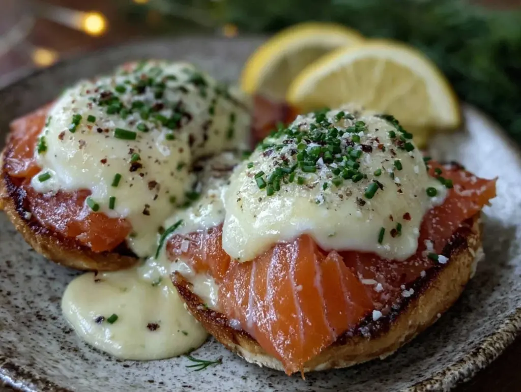 smoked salmon eggs benedict - featured image