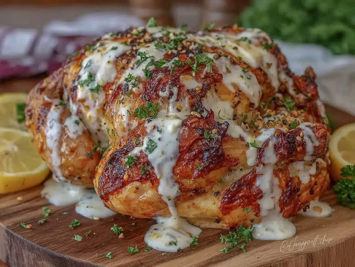 smoked whole chicken with Alabama white sauce preparation steps