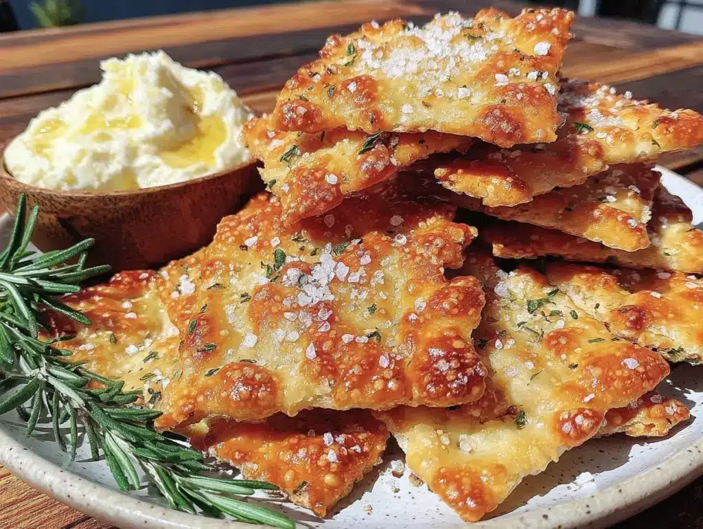 sourdough discard crackers - featured image