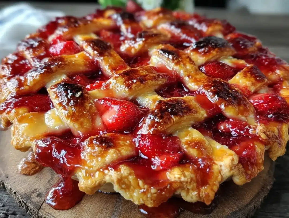 strawberry rhubarb pie preparation steps