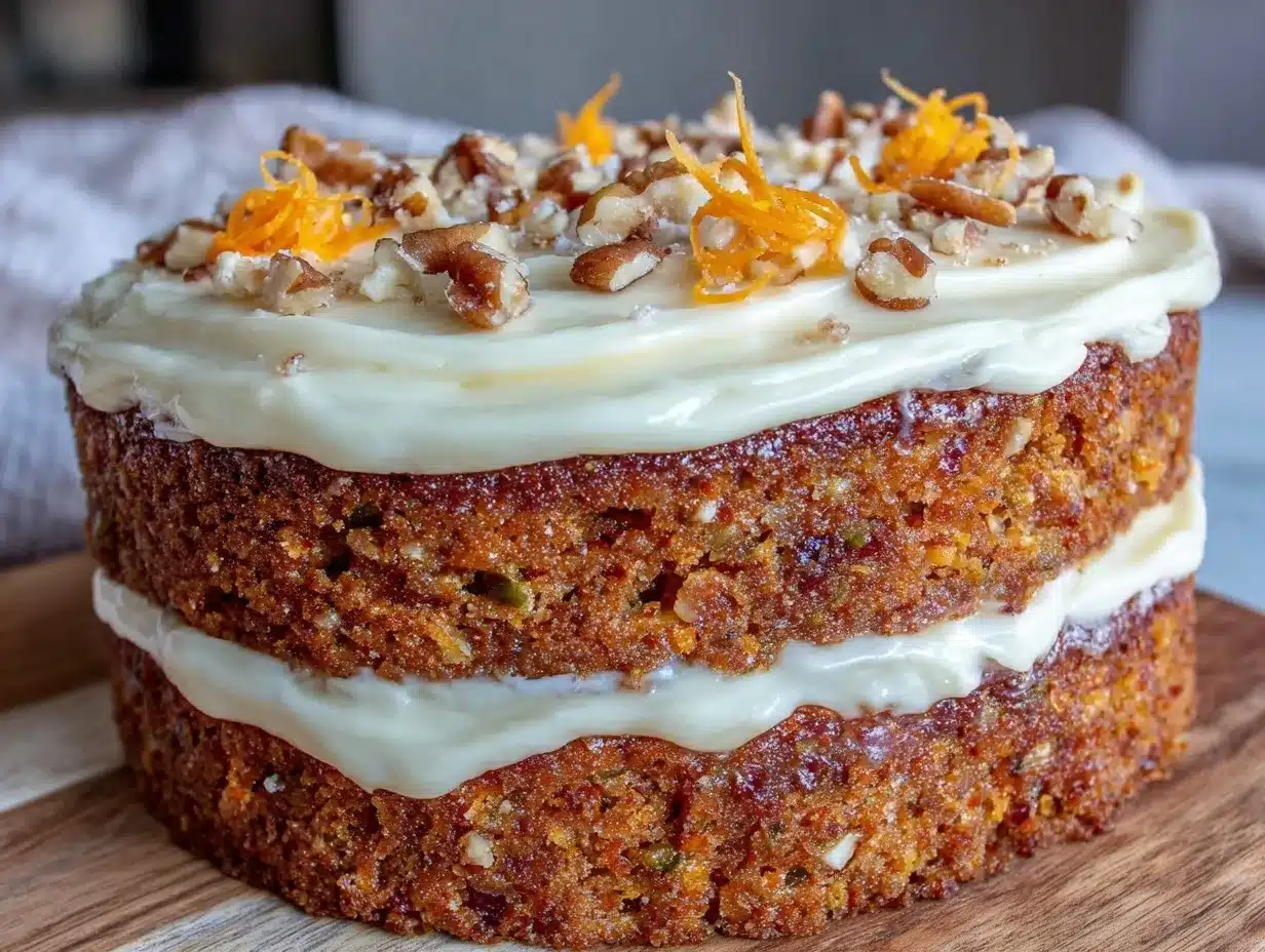 triple layer carrot cake preparation steps