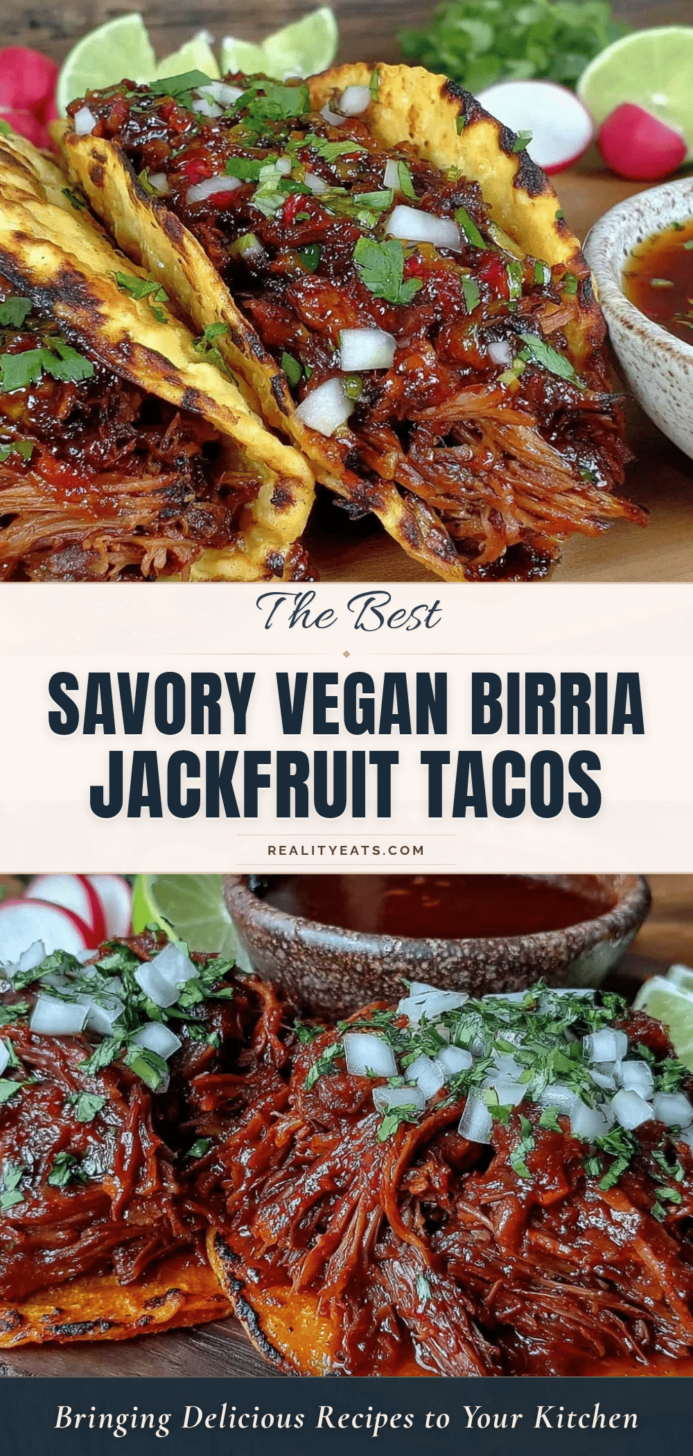 vegan birria-style jackfruit tacos recipe