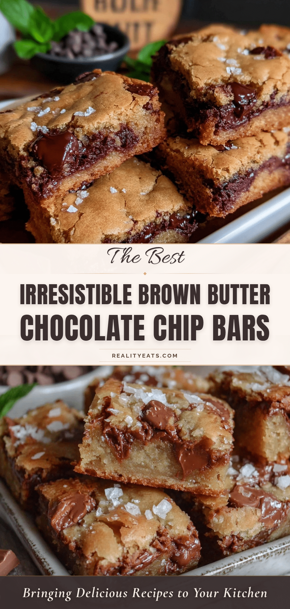 brown butter chocolate chip cookie bars recipe