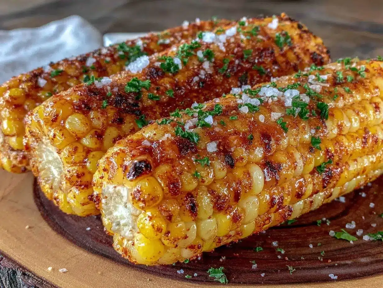 Cajun Butter Grilled Corn preparation steps