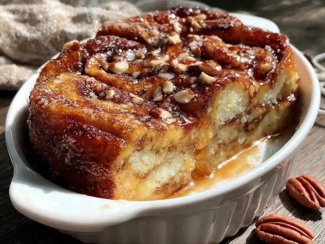 Cozy Cinnamon Roll French Toast Casserole preparation steps