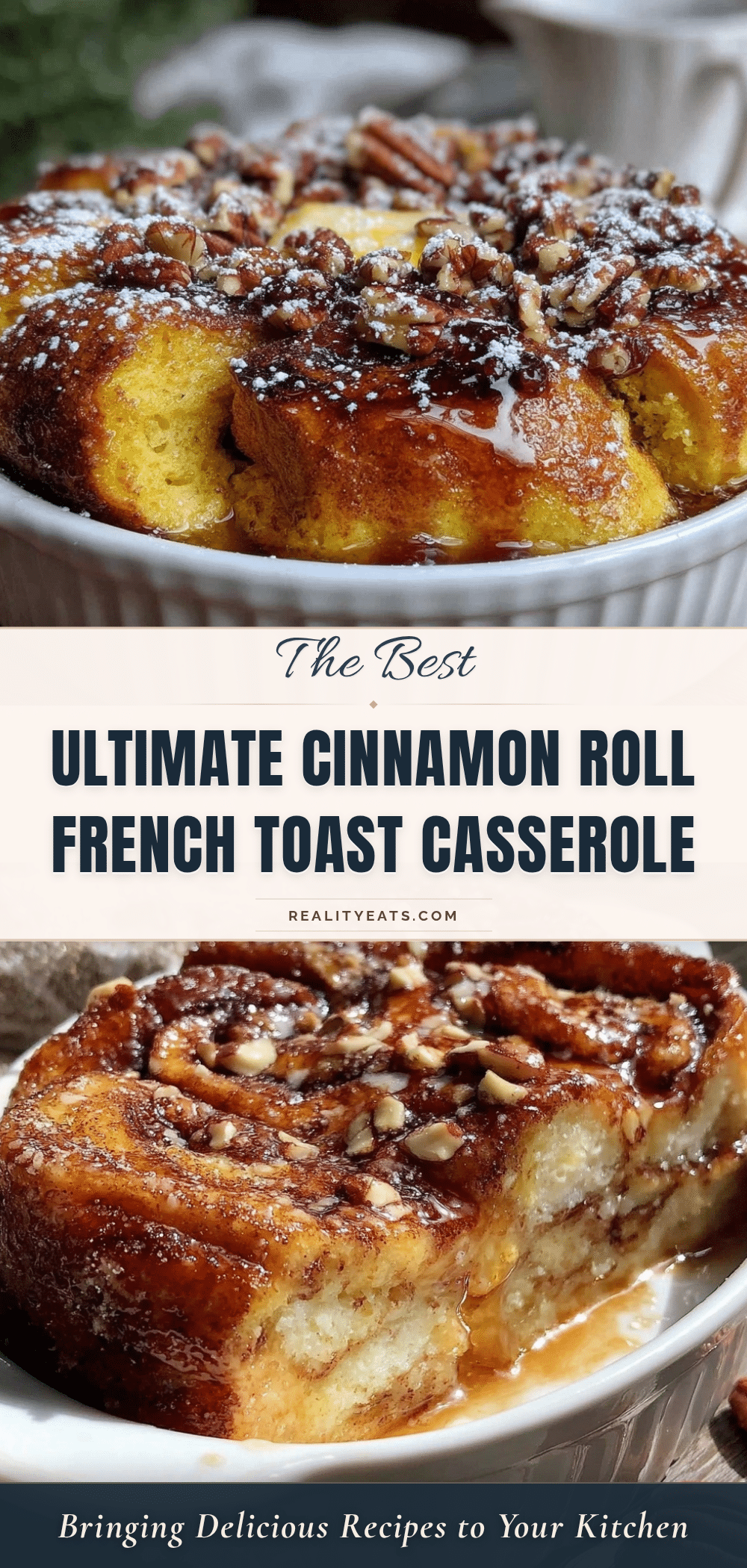Cozy Cinnamon Roll French Toast Casserole recipe