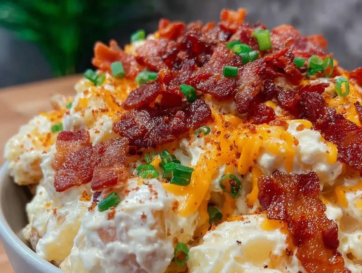 creamy loaded potato salad preparation steps