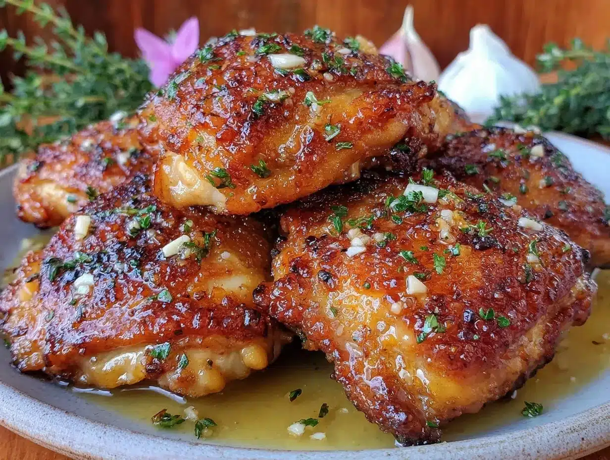 crispy honey garlic chicken thighs air fryer preparation steps
