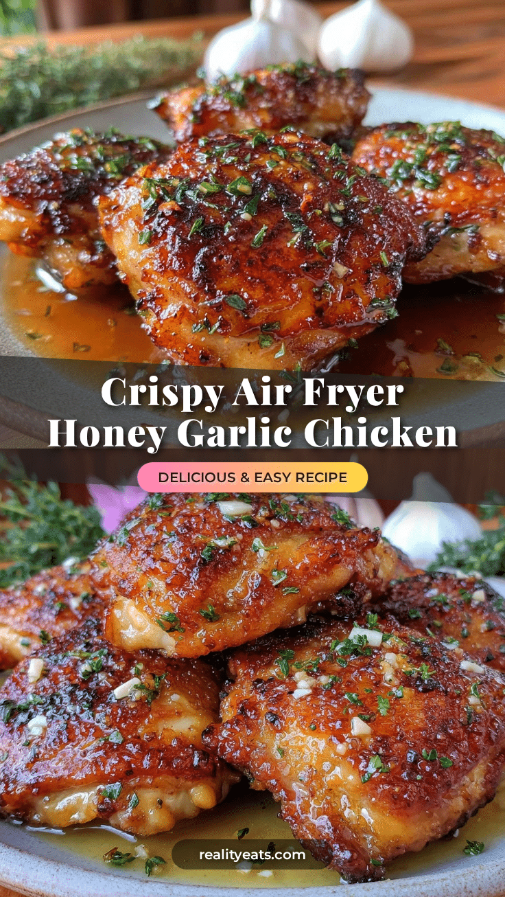 crispy honey garlic chicken thighs air fryer recipe