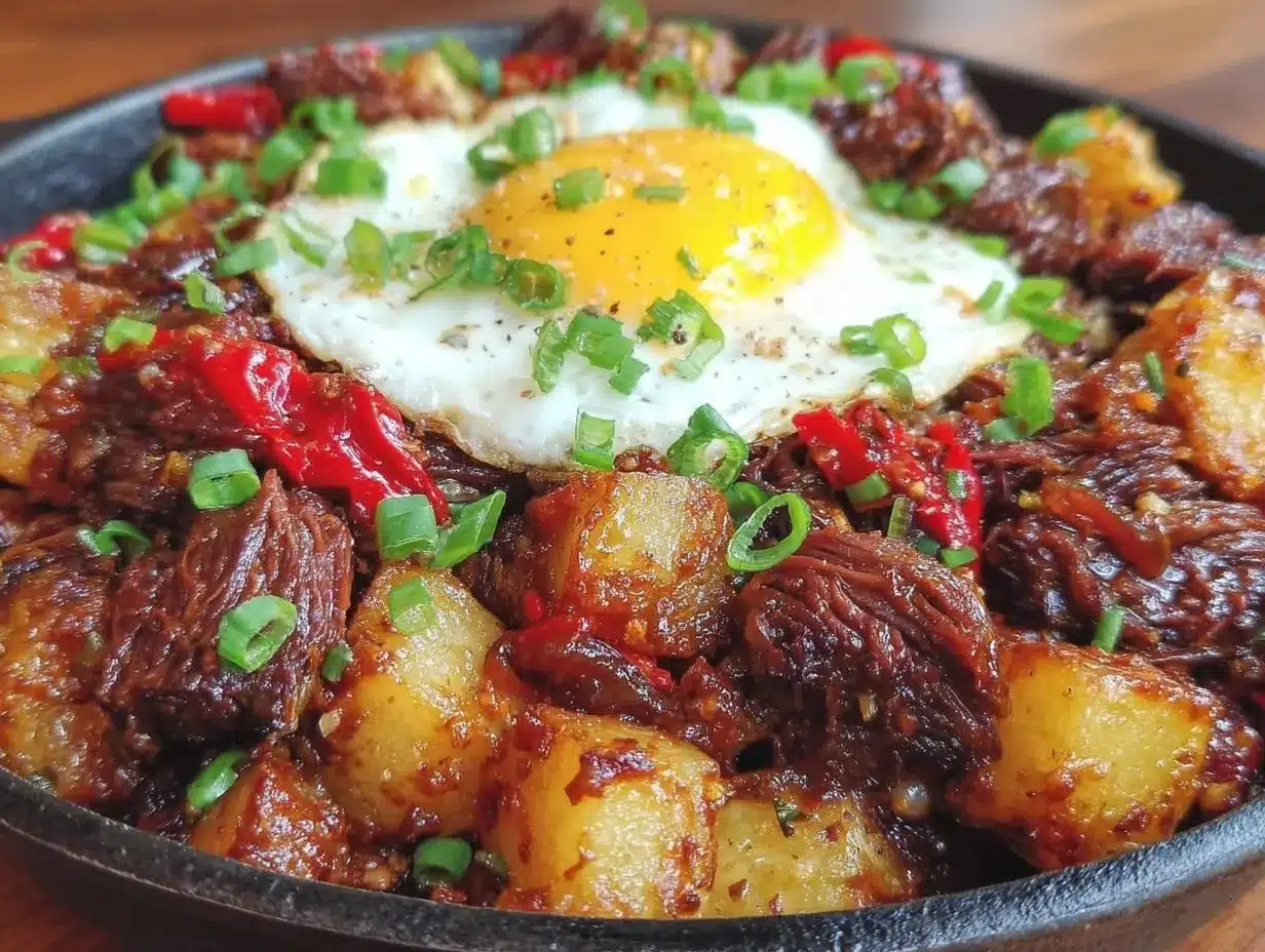 crispy smoked beef brisket breakfast hash preparation steps