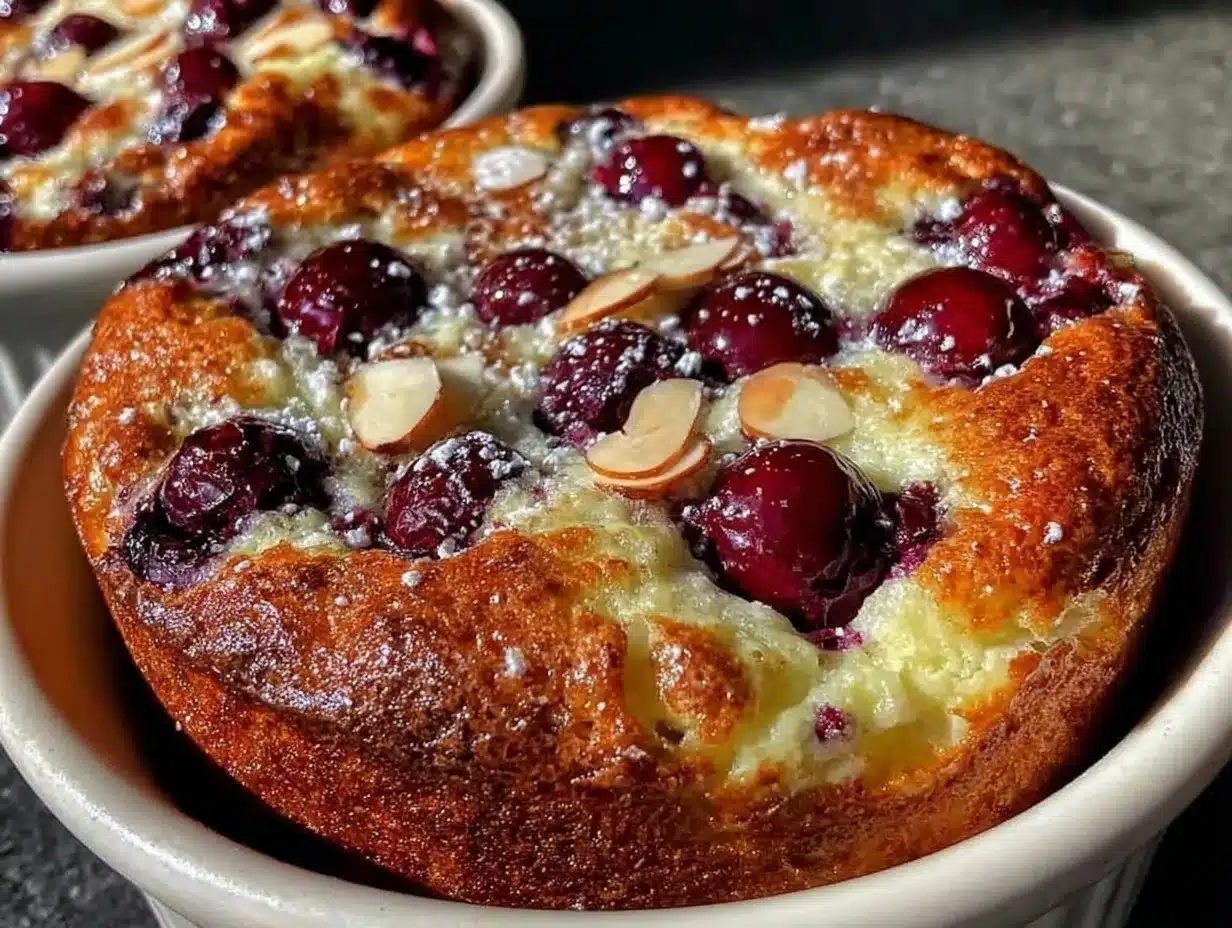 easy cherry almond breakfast clafoutis preparation steps