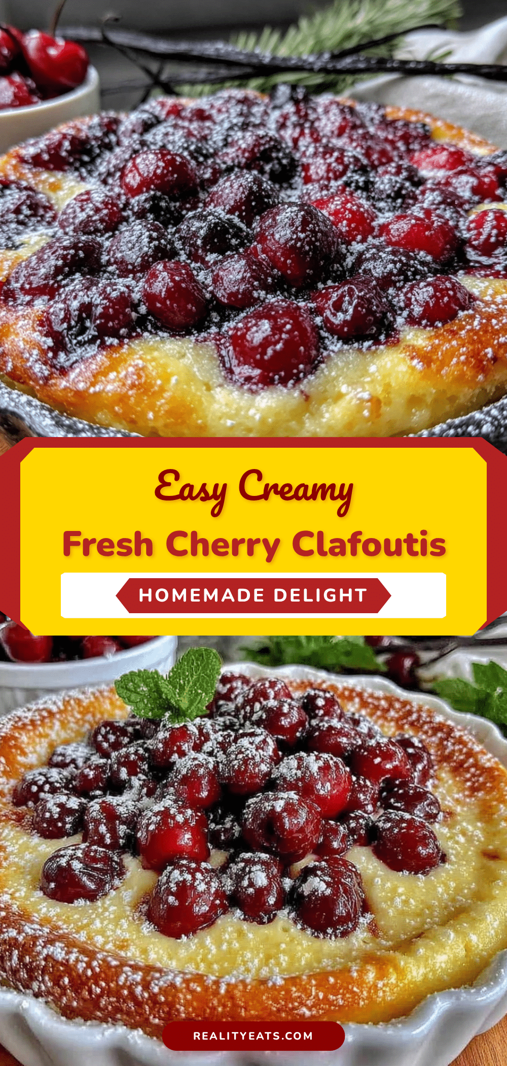 easy creamy fresh cherry clafoutis recipe