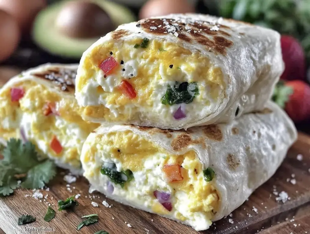 easy make-ahead egg white breakfast burritos - featured image