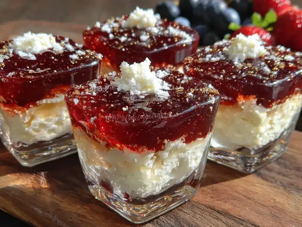Festive Layered Flag Jello Shots - featured image