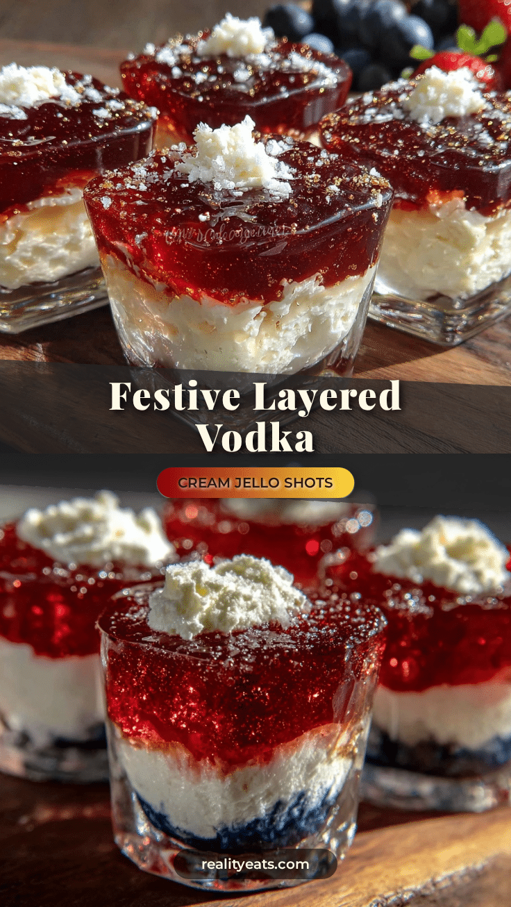 Festive Layered Flag Jello Shots recipe