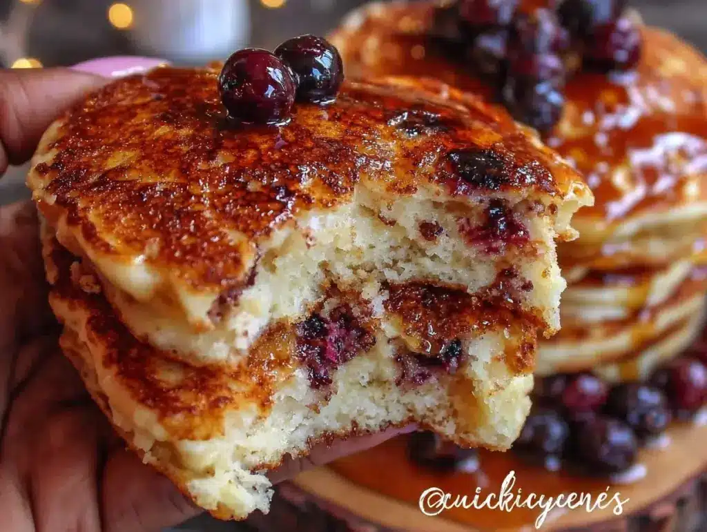 fluffy greek yogurt protein pancakes - featured image