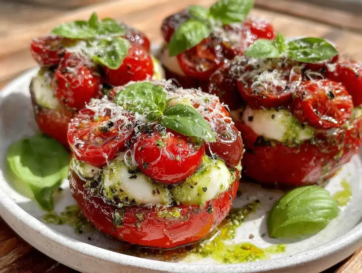 Fresh Caprese Salad Cups preparation steps