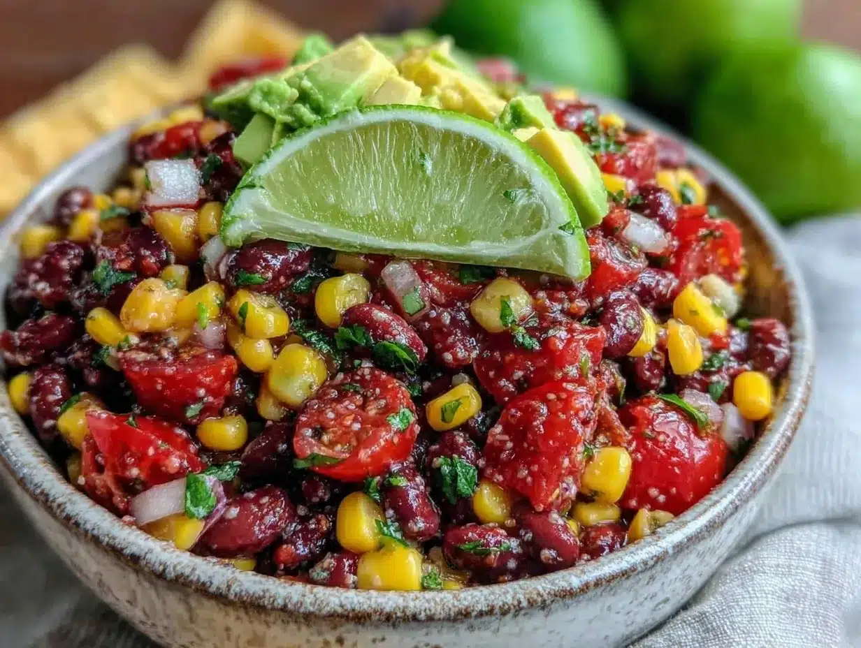 fresh cowboy caviar dip preparation steps
