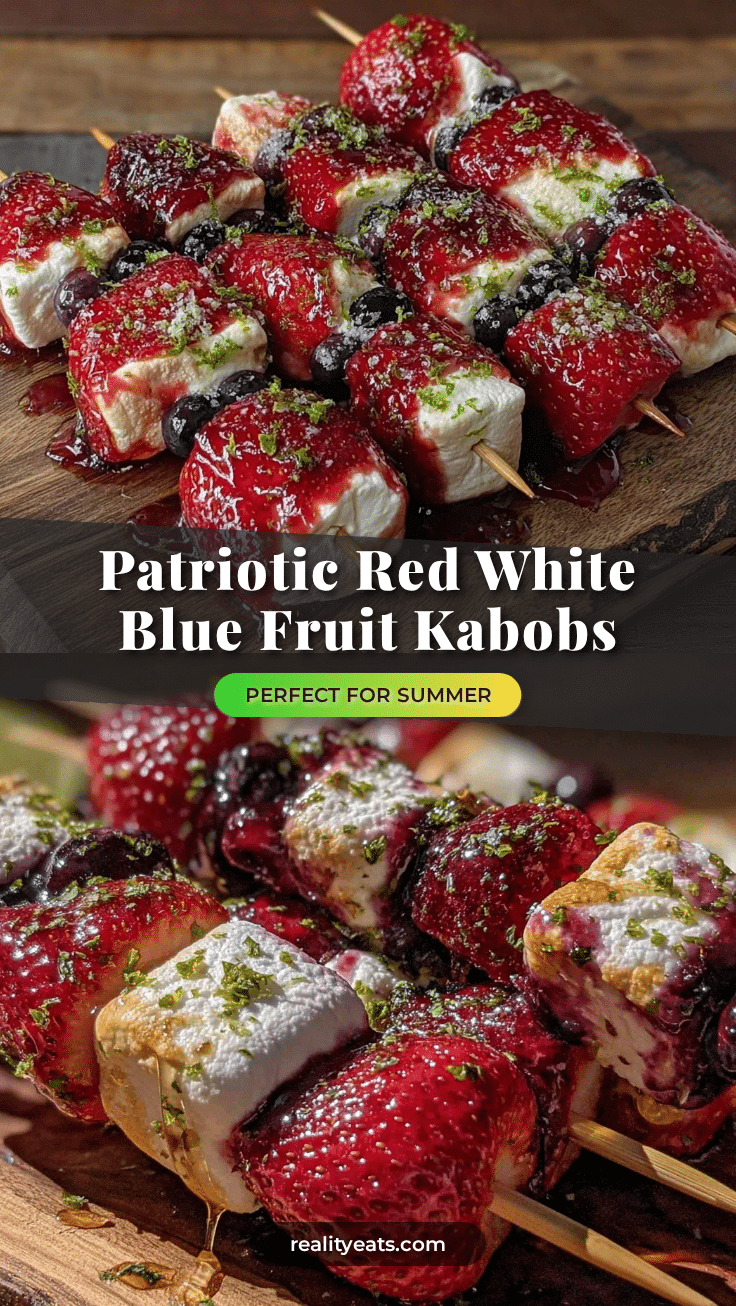 fresh red white and blue fruit kabobs recipe