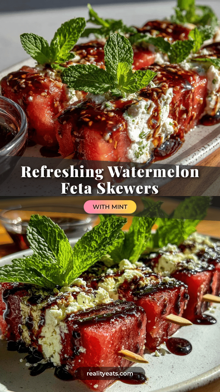 fresh watermelon feta skewers recipe
