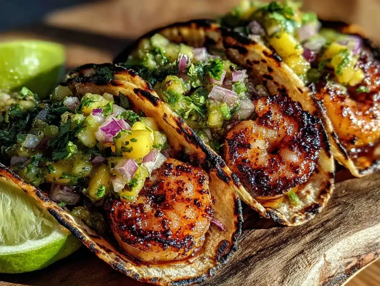 grilled cilantro lime shrimp tacos preparation steps