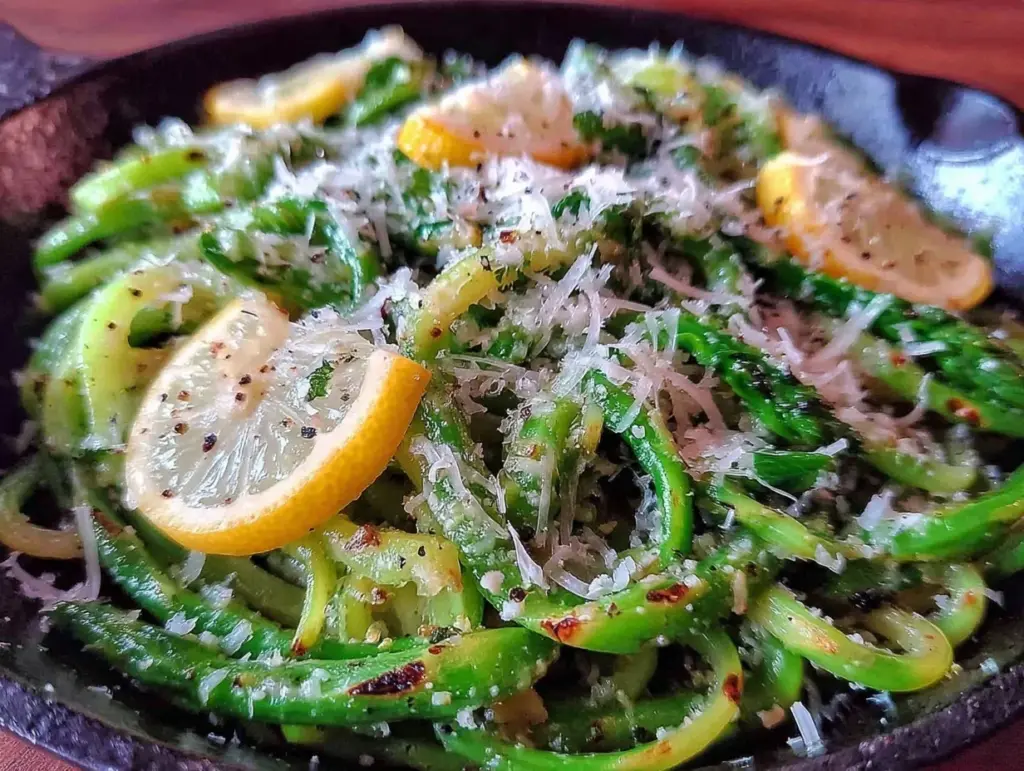 grilled garlic scapes - featured image