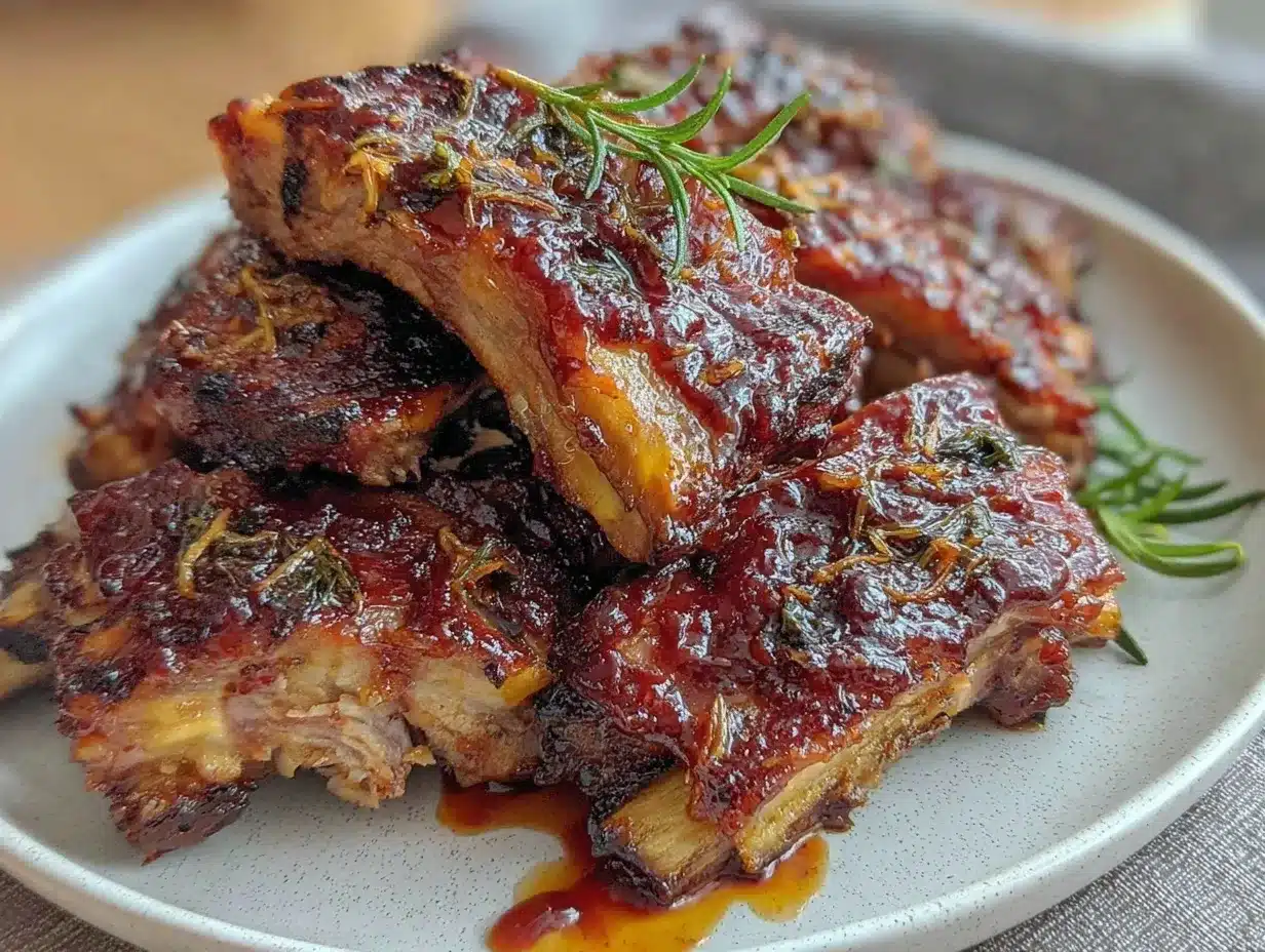 honey bbq glazed pork ribs preparation steps