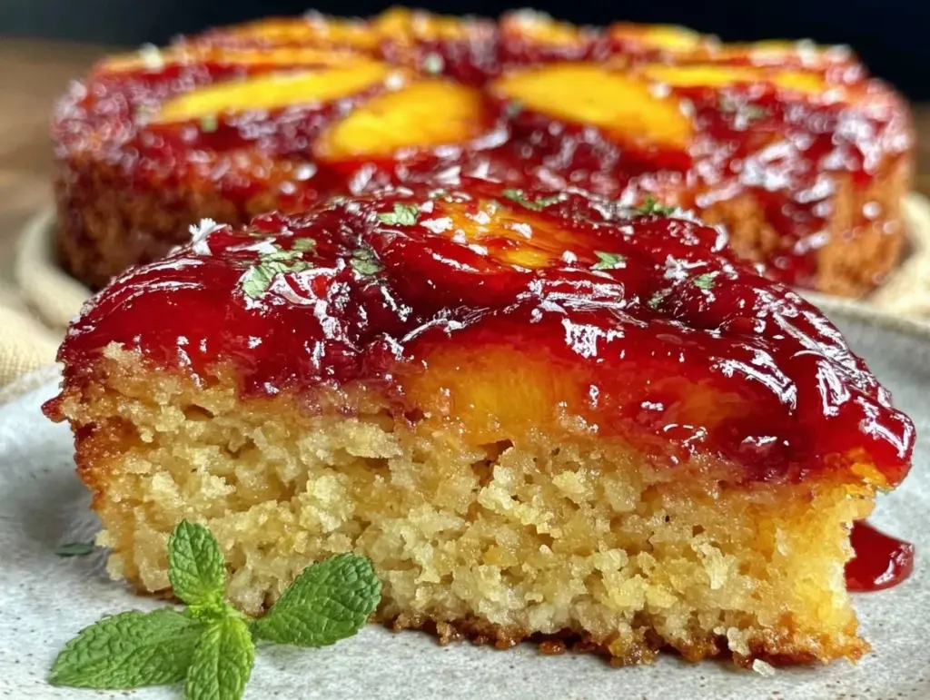 honey glazed nectarine upside down cake - featured image