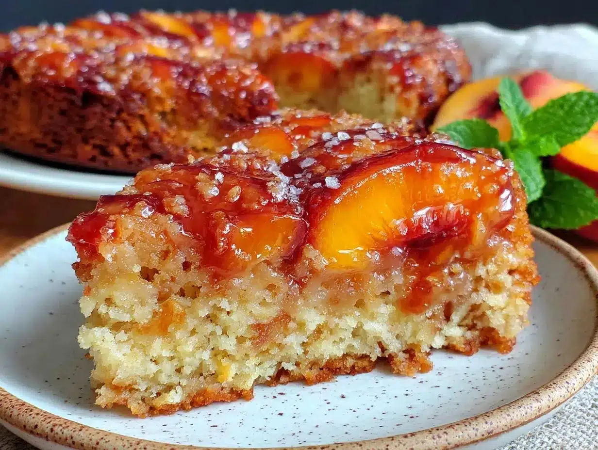 honey glazed nectarine upside down cake preparation steps