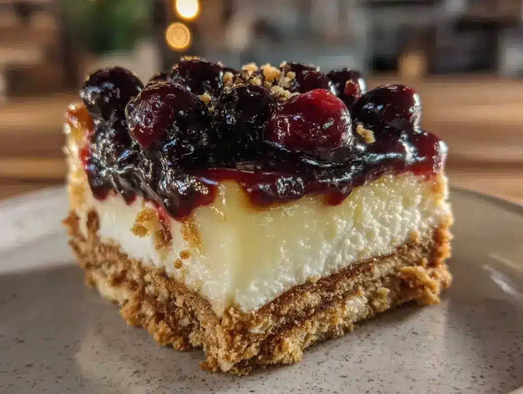 no bake lemon blueberry icebox cake - featured image