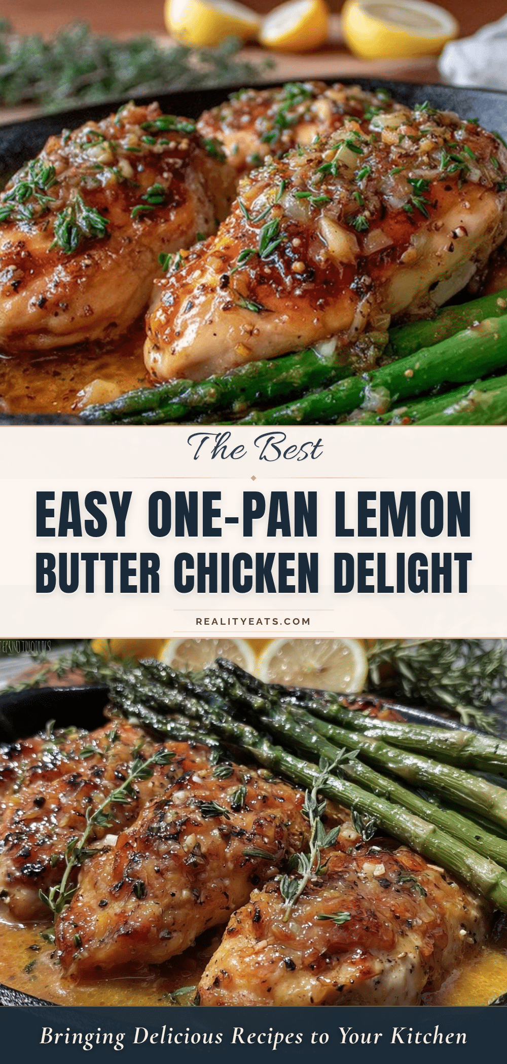 one-pan lemon butter chicken and asparagus recipe