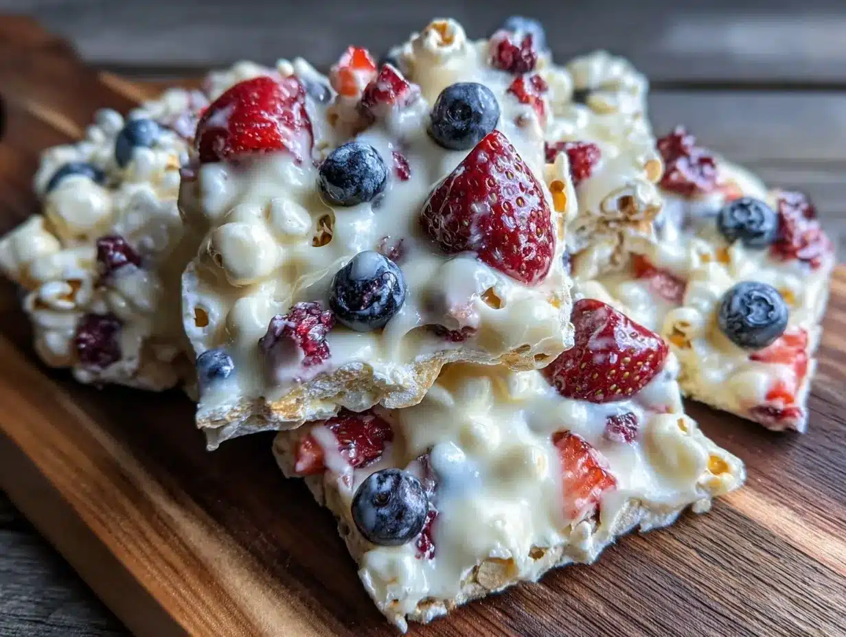 patriotic popcorn bark preparation steps