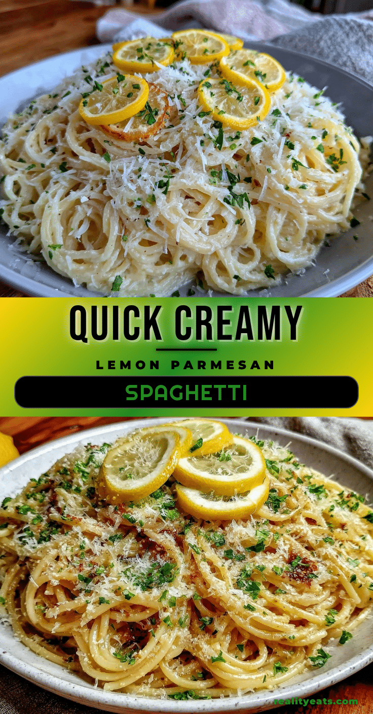 quick creamy lemon parmesan spaghetti recipe