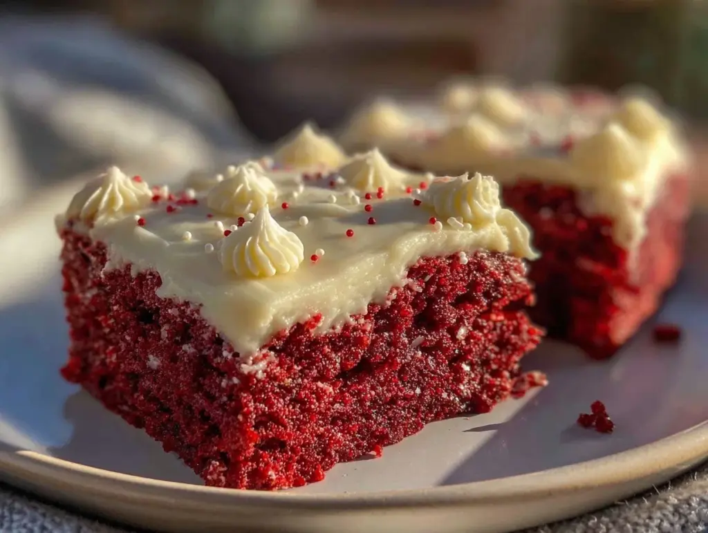 red velvet flag sheet cake - featured image