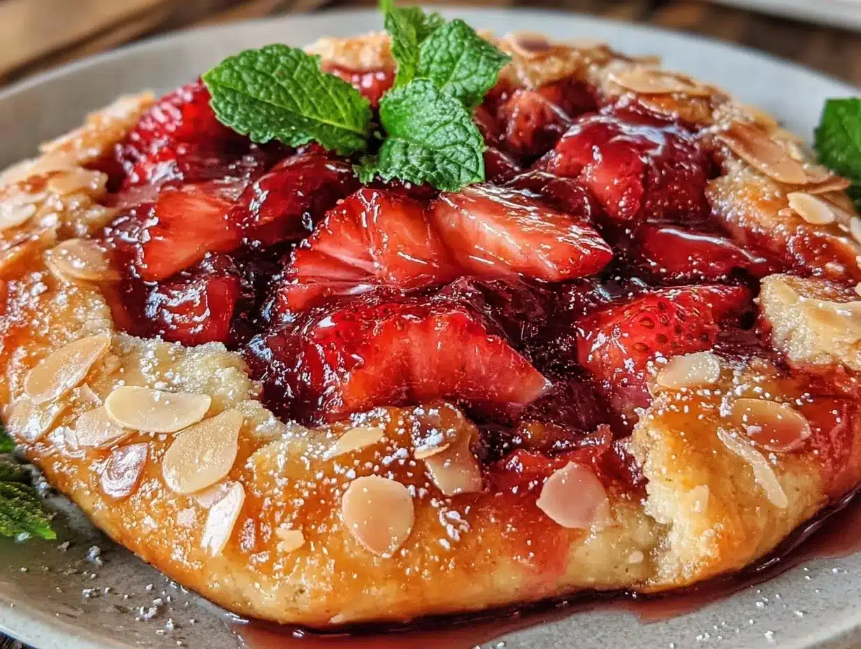 roasted strawberry rhubarb galette preparation steps