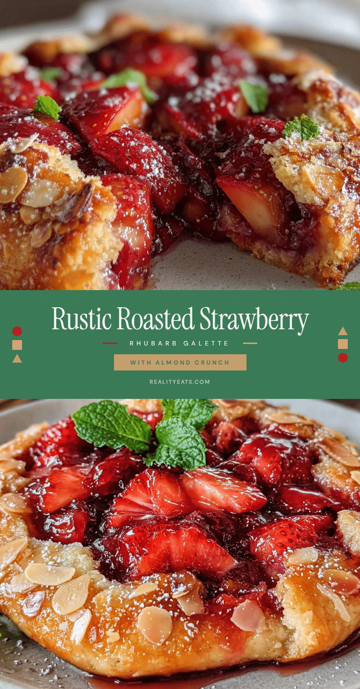 roasted strawberry rhubarb galette recipe